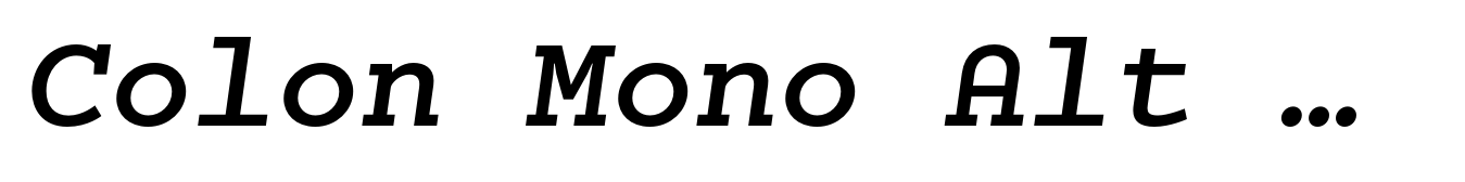 Colon Mono Alt Italic